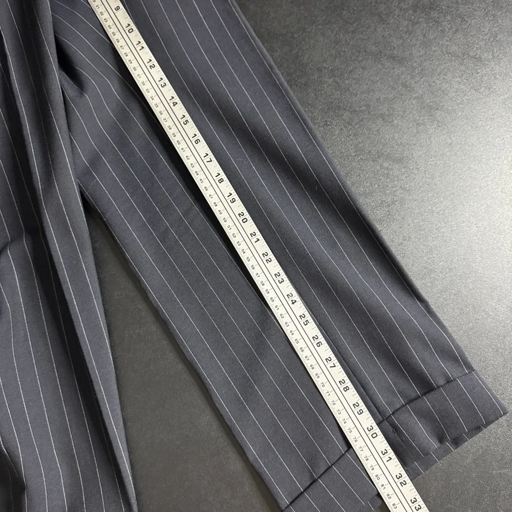 Façonnable Men's 100% Wool (56 EU)‎ 44L 32W Pinstripe Two-Piece Suit Classic Fit